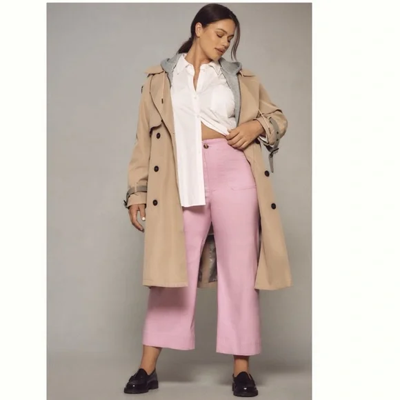 NWT Anthropologie Maeve The Colette Magic Fabric Cropped Wide-Leg Pants - Picture 5 of 11